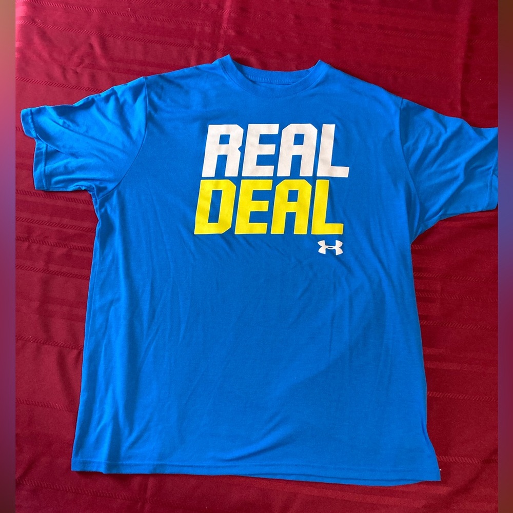 Under Armour-Real Deal Blue T-shirt Size Large